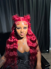 Burgundy Full Frontal Wigs