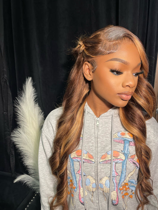 Highlighted Full Frontal Wigs